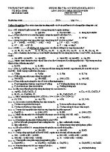 Đề ôn kiểm tra 45 phút lần 2 học kỳ I môn Hóa học Lớp 11 - Mã đề 135 - Năm học 2019-2020 - Trường THPT Điều Cải